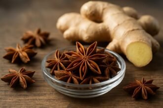 Csillagánizs és gyömbér a természetes gyógynövények között