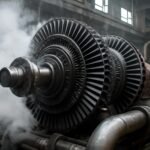 Gőzturbina ipari környezetben, gőzfúvókákkal