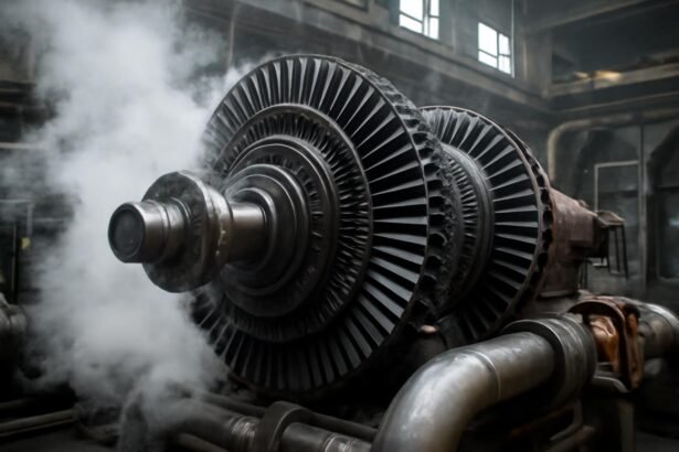 Gőzturbina ipari környezetben, gőzfúvókákkal