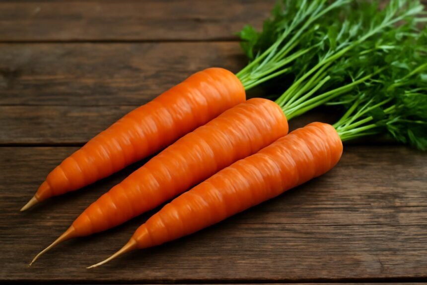 Friss sárgarépák, egészséges zöldség az immunrendszer támogatásához