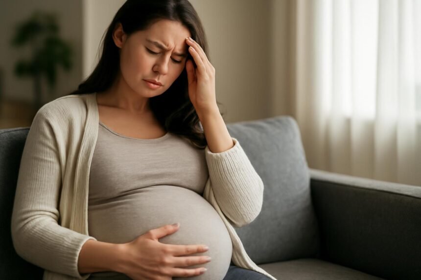 Várandós nő stressz és feszültség kezelés közben