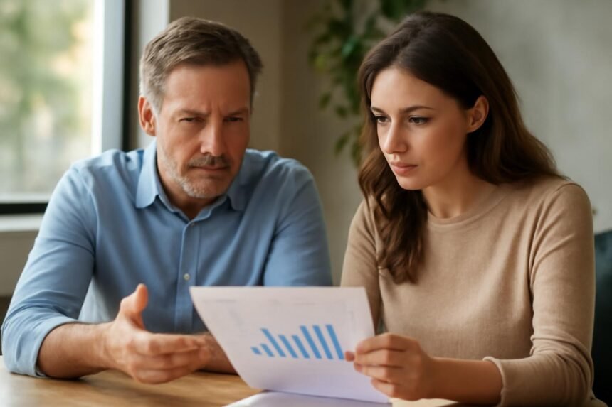 Két ember gazdasági elemzést végez, utazás hatásairól