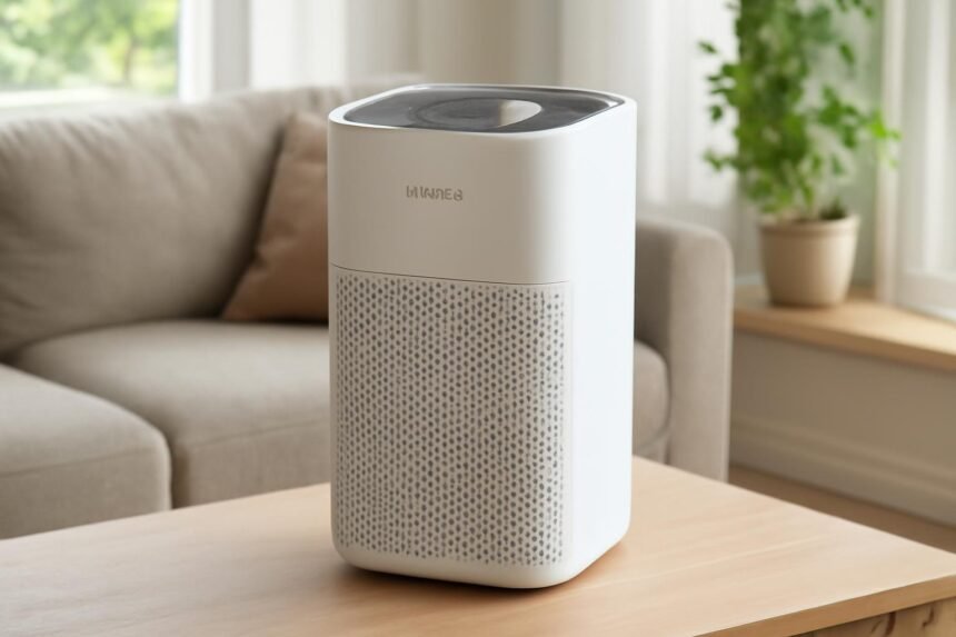 Air Wolf légtisztító a nappaliban, friss levegőért