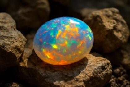 Színes opál kő természetes háttérben