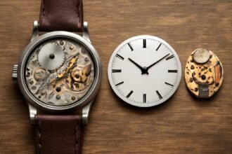 Mechanikus és kvarc óraszerkezetek részletei