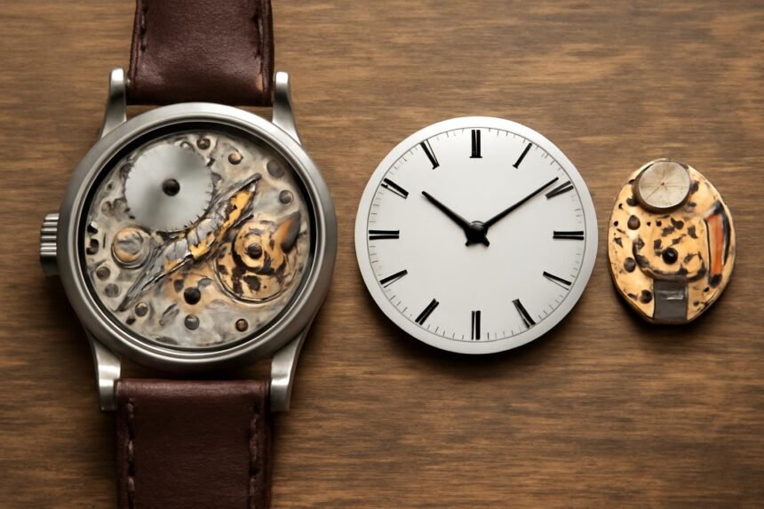 Mechanikus és kvarc óraszerkezetek részletei