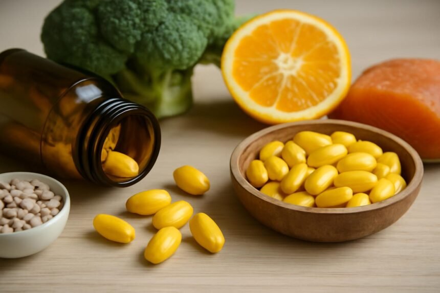 B-vitamin komplex kapszulák zöldségekkel és gyümölcsökkel