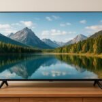 ChiQ U98F8TG Pro 4K televízió nagy képernyővel és természetes tájjal