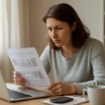 Nő, aki hitelekkel és jegybanki alapkamat változásokkal foglalkozik.