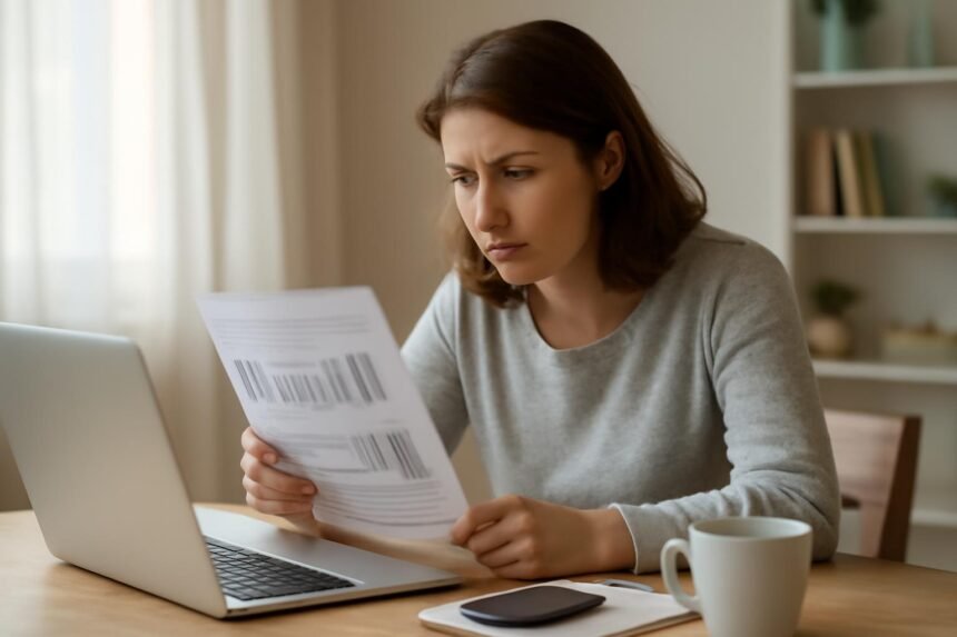 Nő, aki hitelekkel és jegybanki alapkamat változásokkal foglalkozik.