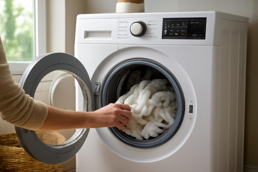 Inverteres mosógép használata, ruhák betöltése