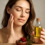 Természetes ricinusolaj használata bőr- és hajápolásra.