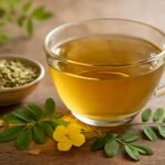 Szenna tea és szárított levelek; természetes emésztéstámogató