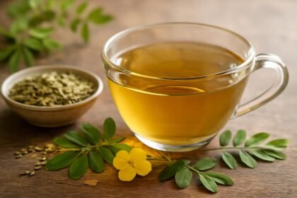 Szenna tea és szárított levelek; természetes emésztéstámogató