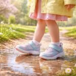 Gyerekcipő tavaszi trendek, szellőző sneakers és strapabíró talpak az időjárás változásaira figyelve.